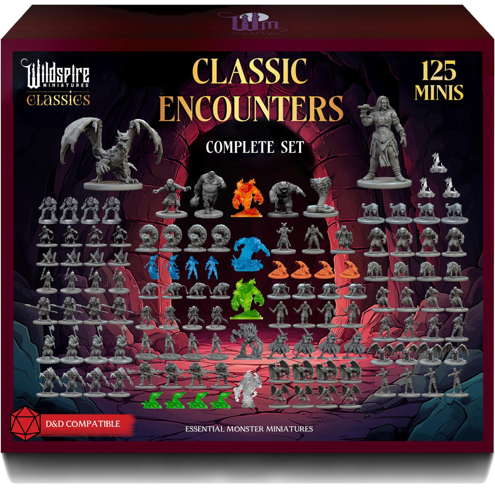 Wildspire Classic Encounters 125 28mm miniatures for D&D tabletop battles