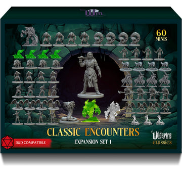 Wildspire classic encounters 60 miniatures assembled for easy tabletop use and painting.