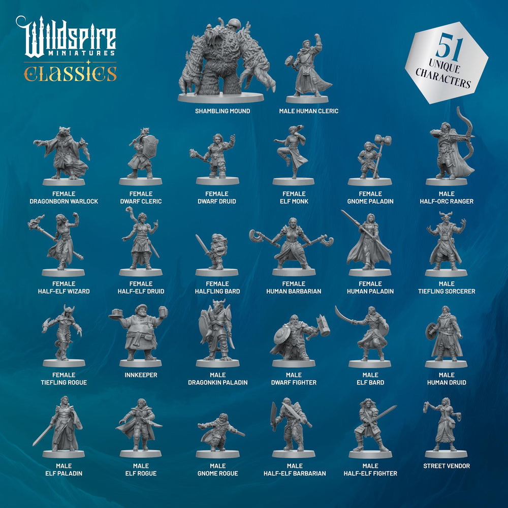 Wildspire Classic Heroes band miniature for quick army-building in games.