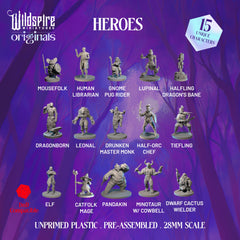 Wildspire DnD miniatures campaign PDF accompanies figures for quick campaign setup.