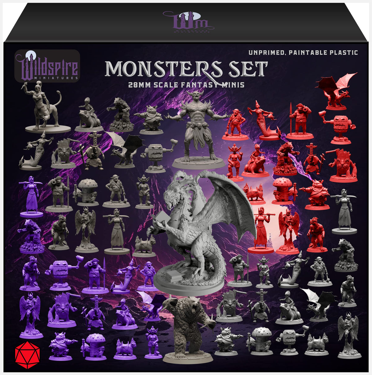 Wildspire dragon miniature for D&amp;D tabletop battles and customization