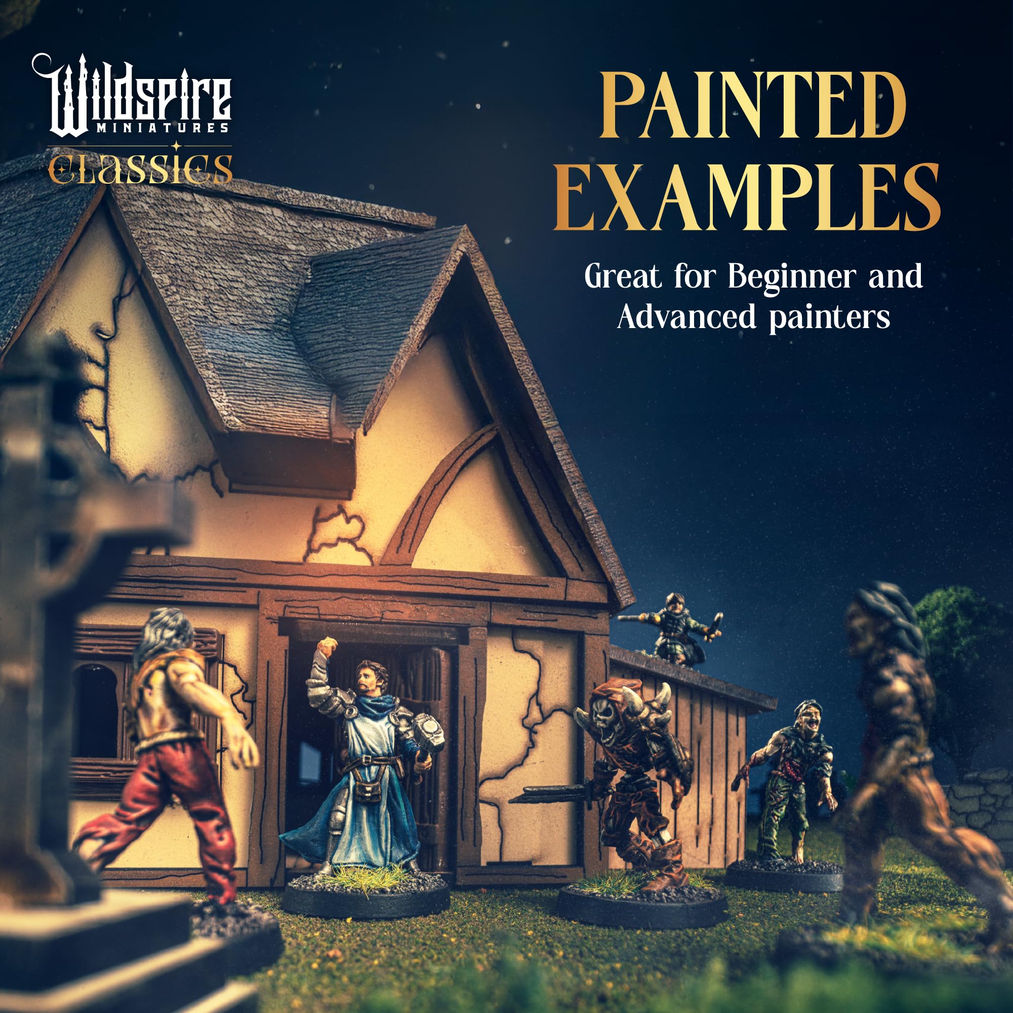 Wildspire hard PVC ABS detail miniatures deliver crisp features for dynamic battle scenes.