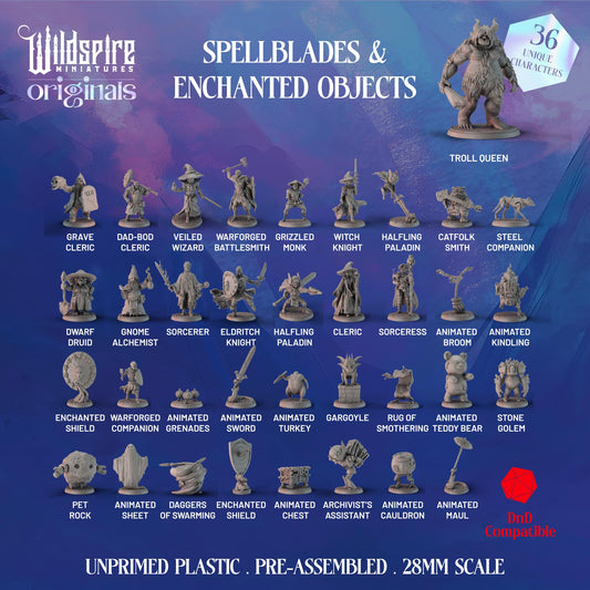 Wildspire Spellblades npc-ensemble miniature ideal for party encounters and tabletop storytelling.