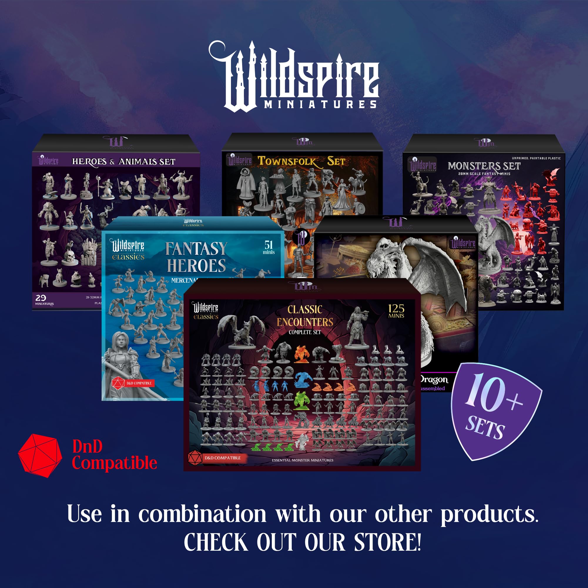 Wildspire unpainted-dnd-miniatures-box ideal for painting and custom campaigns.