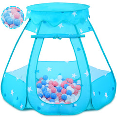 Wilhunter baby ball pit pink tent with 50 balls boosts imaginative play indoors