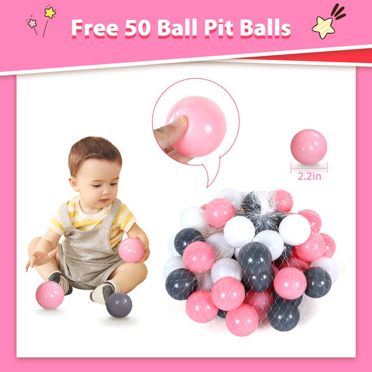 Wilhunter ball pit with 50 balls sparks tactile and color recognition.