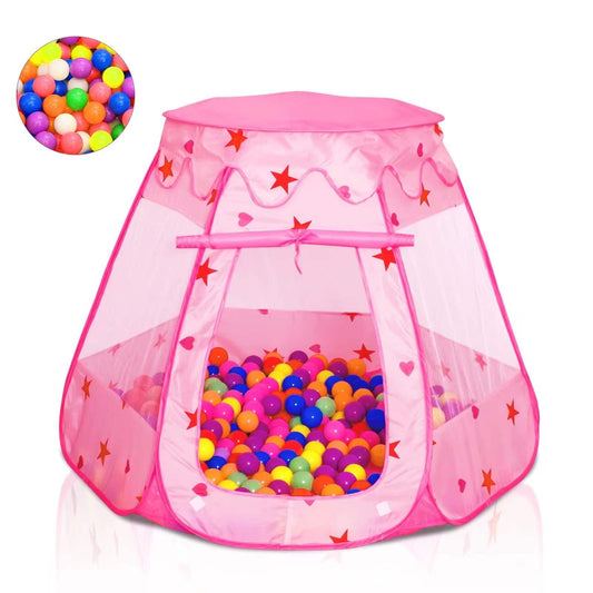 Wilhunter ball pit tent with 50 balls, spacious indoor play for toddlers.