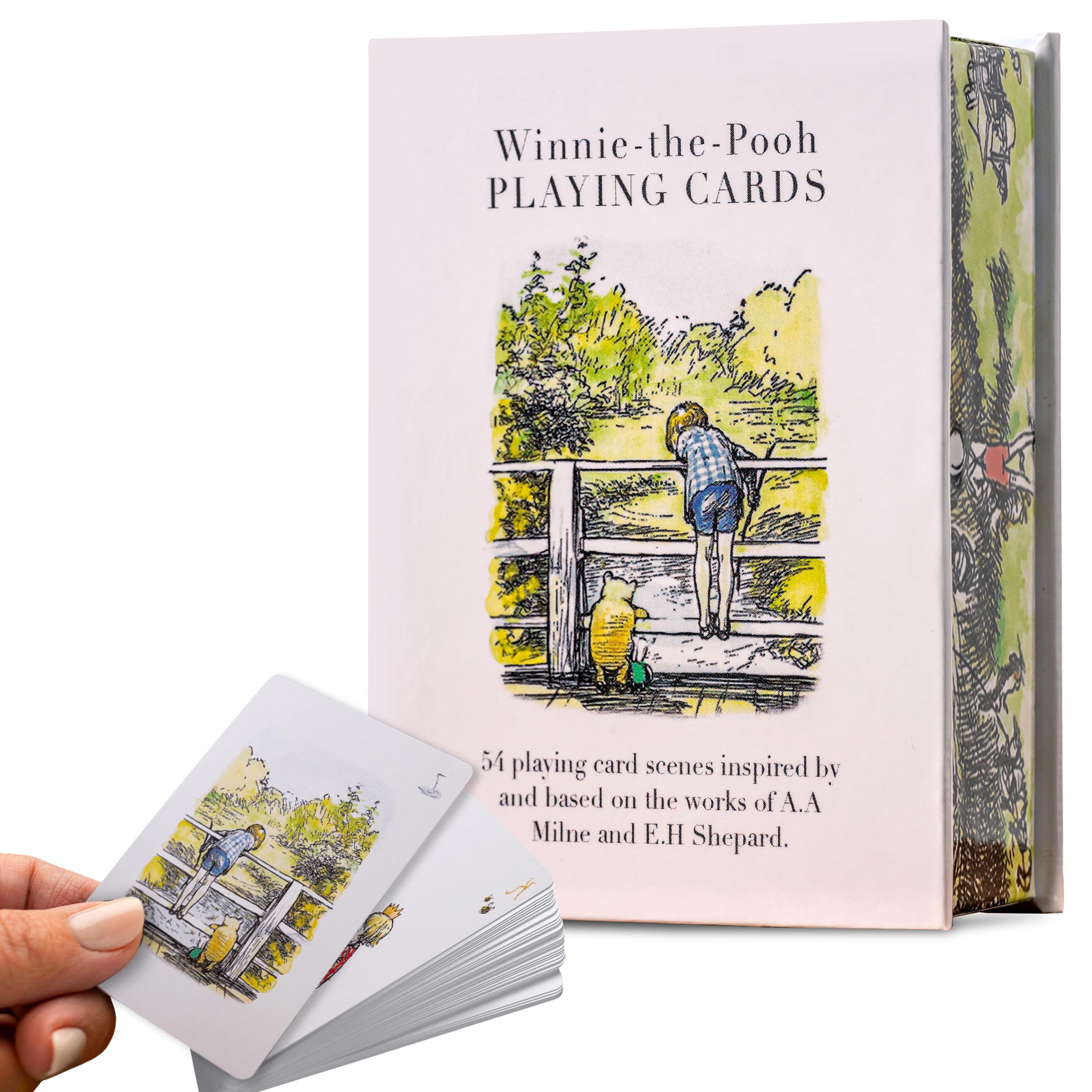 WILLBERTRON Hundred Acre Wood deck cover with magnetic box, ideal for elegant game nights.