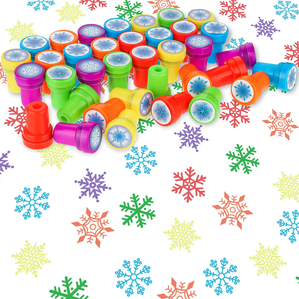 WILLBOND plastic snowflake stamps are washable and reusable for many projects.