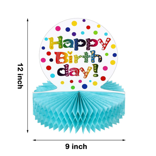 Close-up of double-sided cardstock rainbow centerpiece details