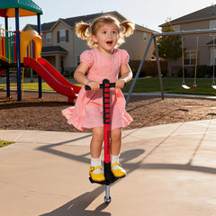 Willingfun pogo stick in use by a kid, promoting outdoor exercise and confidence.