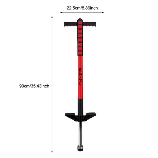 Willingfun pogo stick safety design with durable build and grip tape for secure traction.