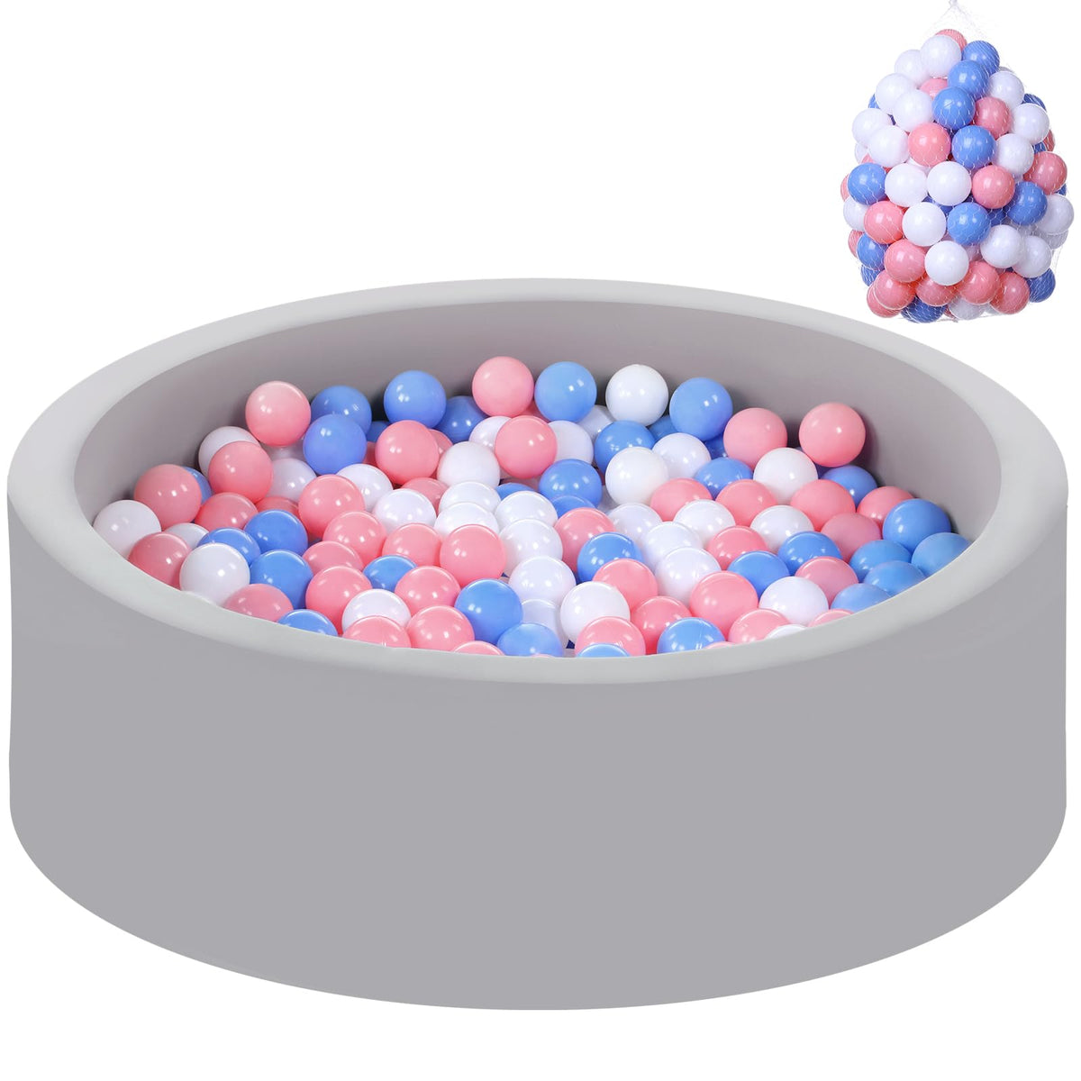 Wilwolfer foam ball pit outer view with soft memory foam walls