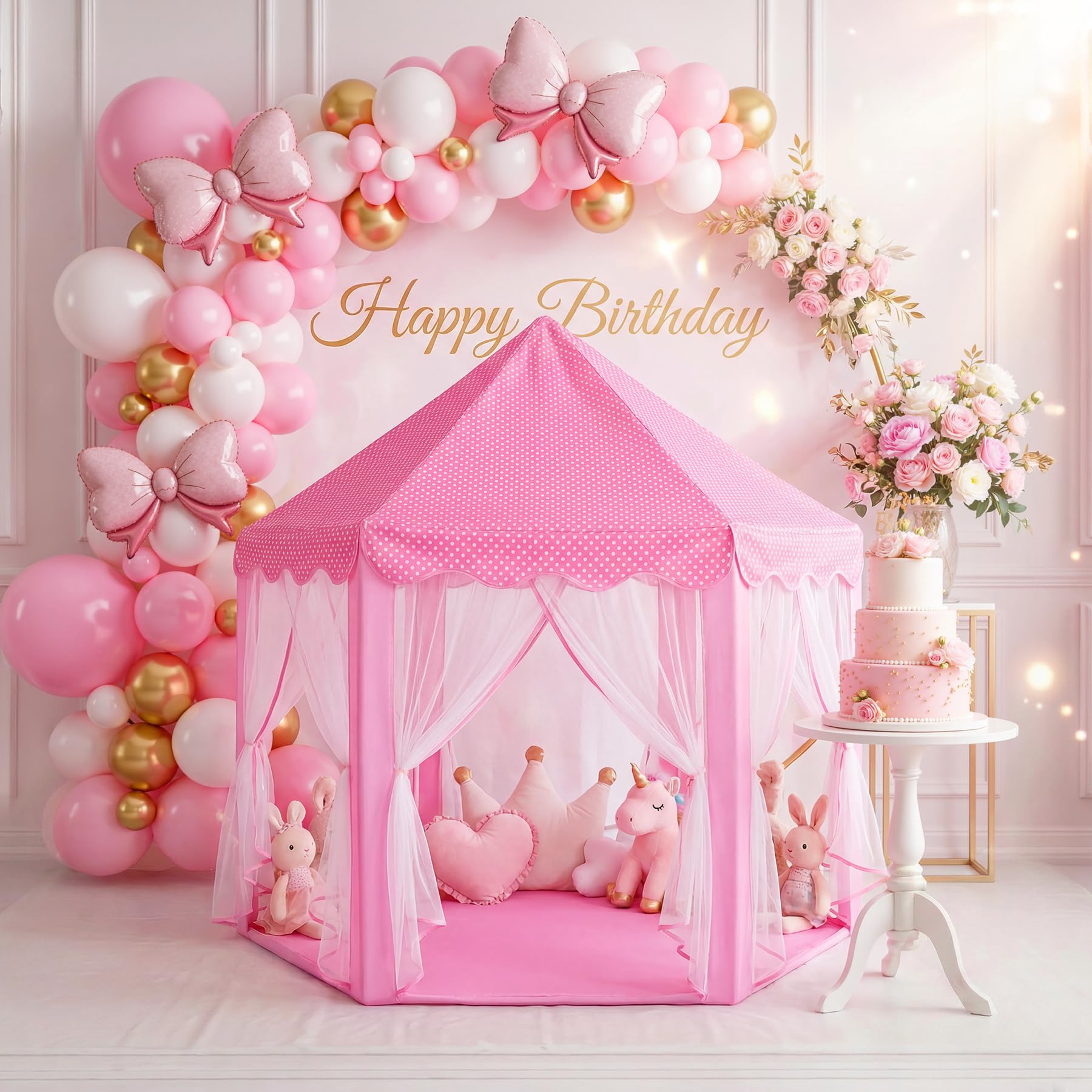 Wilwolfer Princess Castle Play Tent durable material, easy to clean for everyday use
