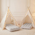 Wilwolfer tepee tent with inflatable airbed creates a cozy, portable sleep space for kids