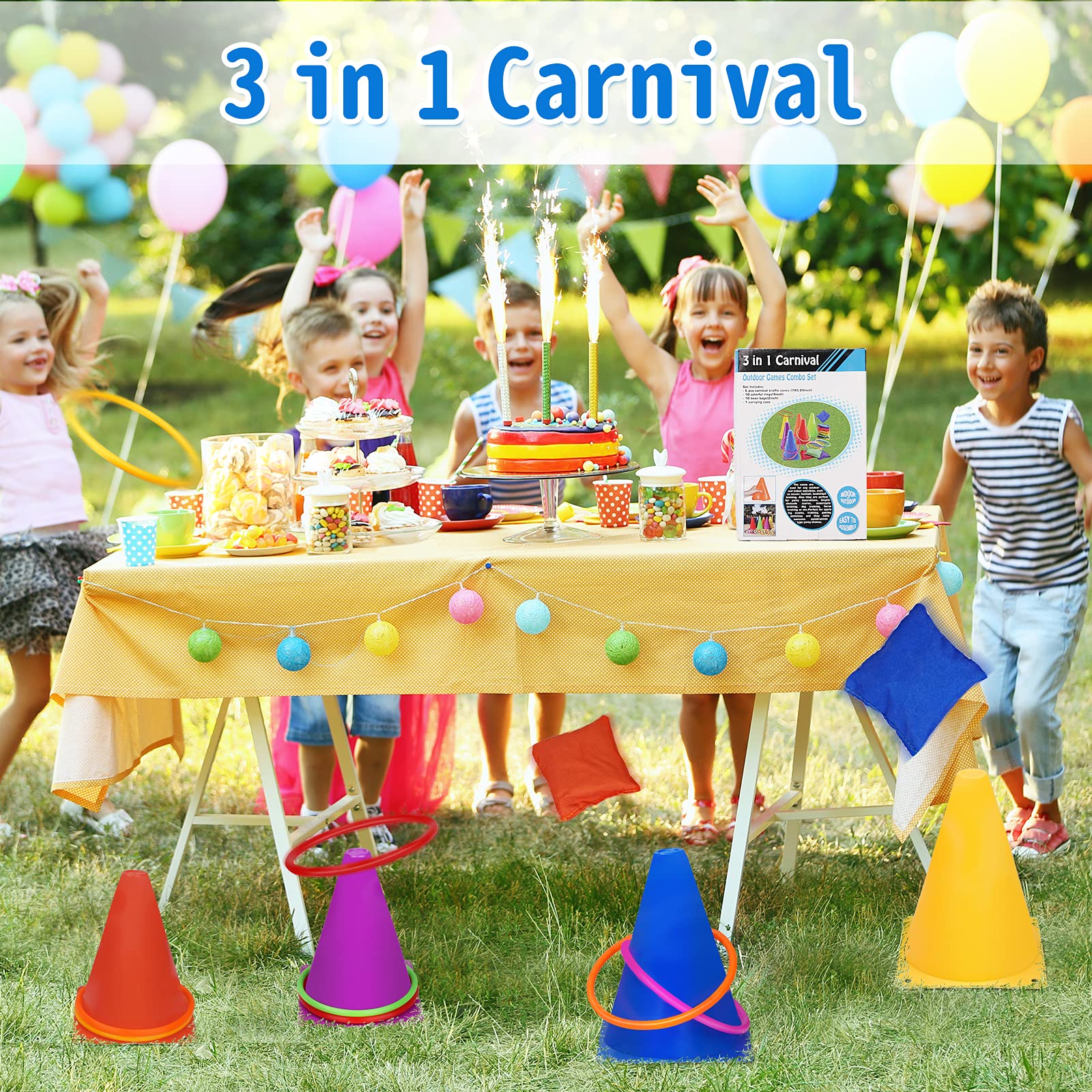 Win SPORTS corn hole bean bags provide durable, soft-fill play for backyard fun.