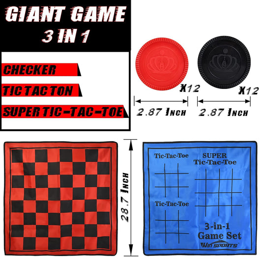 Win SPORTS reversible rug offers a double-sided playing surface.