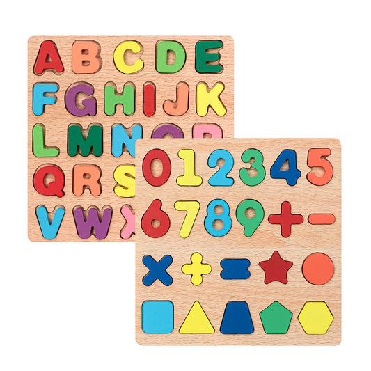 Winbar wooden alphabet puzzle with bright colors to spark early literacy exploration