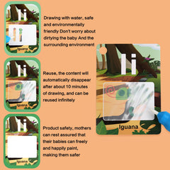 Winbar Alphabet Water Coloring Card illustrations to reinforce letter concepts.