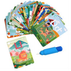 Winbar Alphabet Water Coloring Card set with 26 letters for easy tracing.