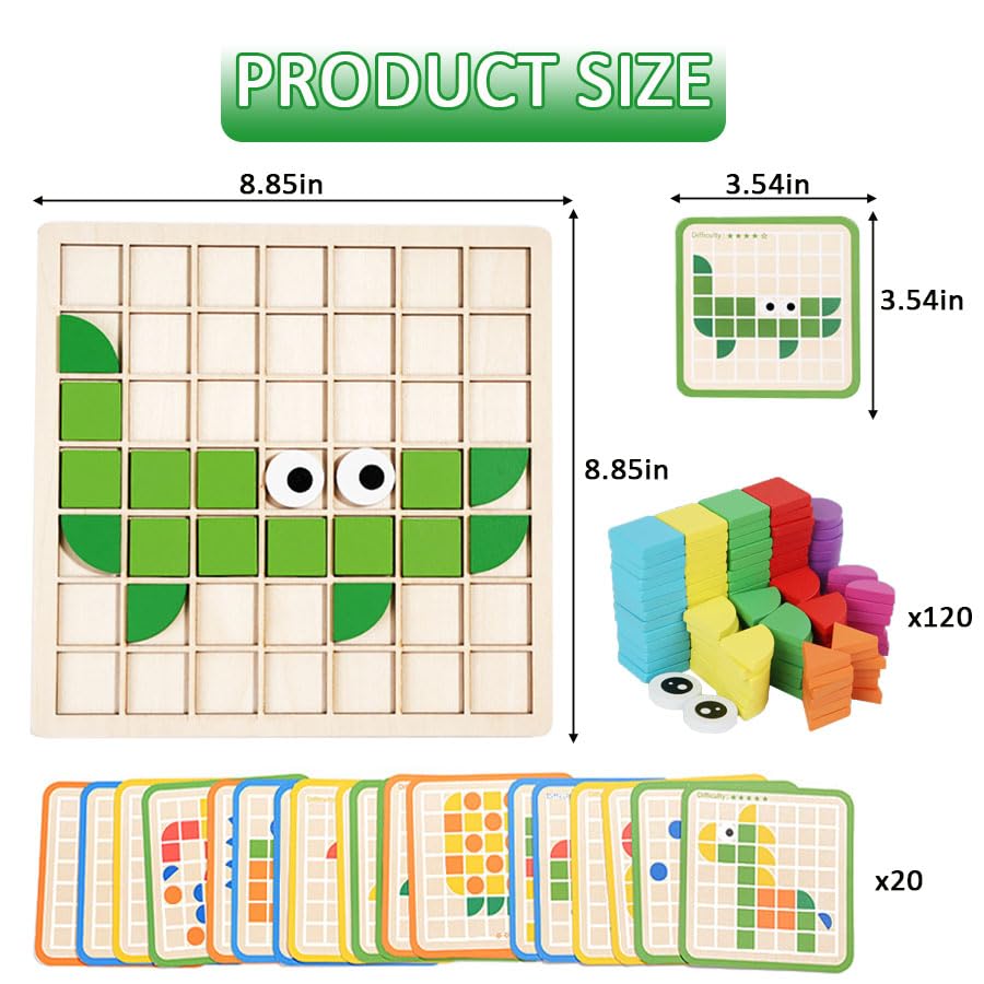 Winbar colorful wooden blocks showcase shapes to boost color and shape recognition