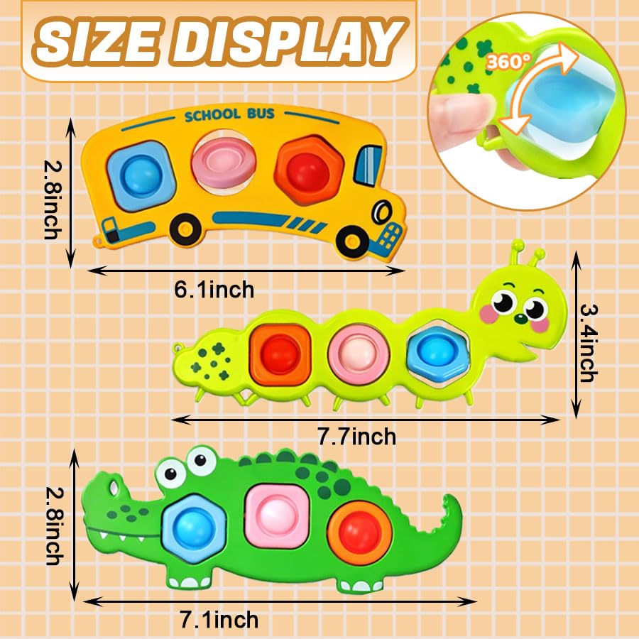 Winbar sensory toys with flipable bubbles doubling play options