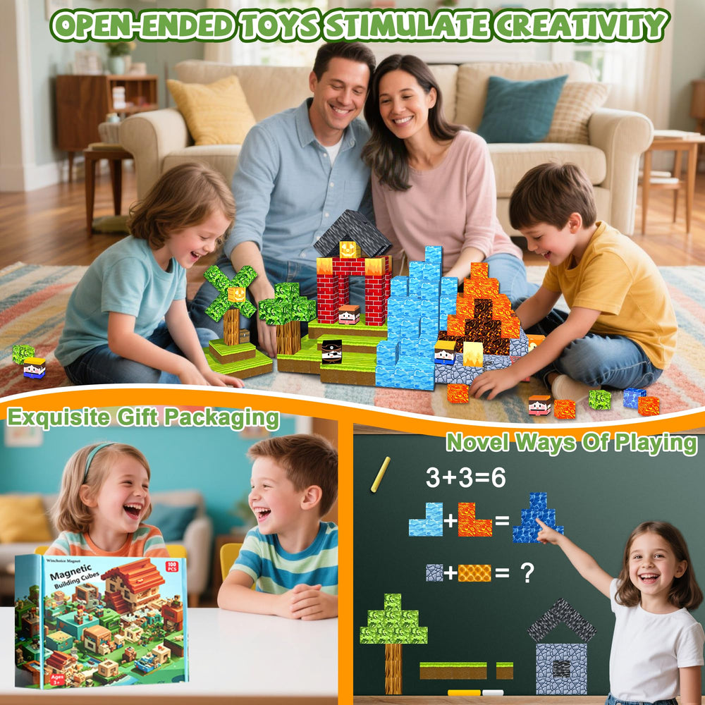 Winchoice Magnetic Blocks Magic Portal display inspires creative storytelling and fine motor practice.