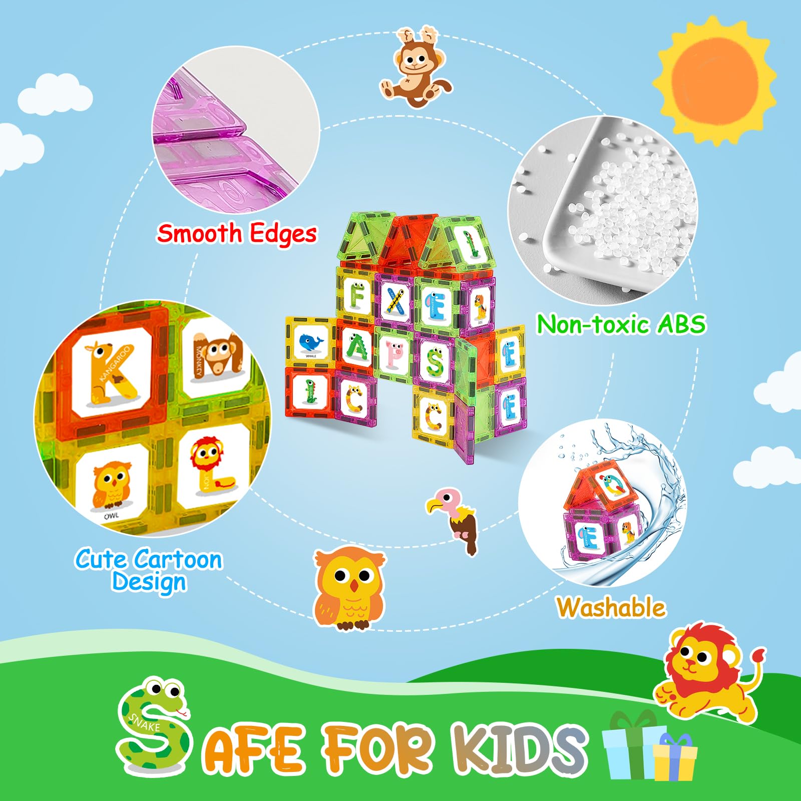 Windidi fridge magnets for kids learning in the kitchen or classroom