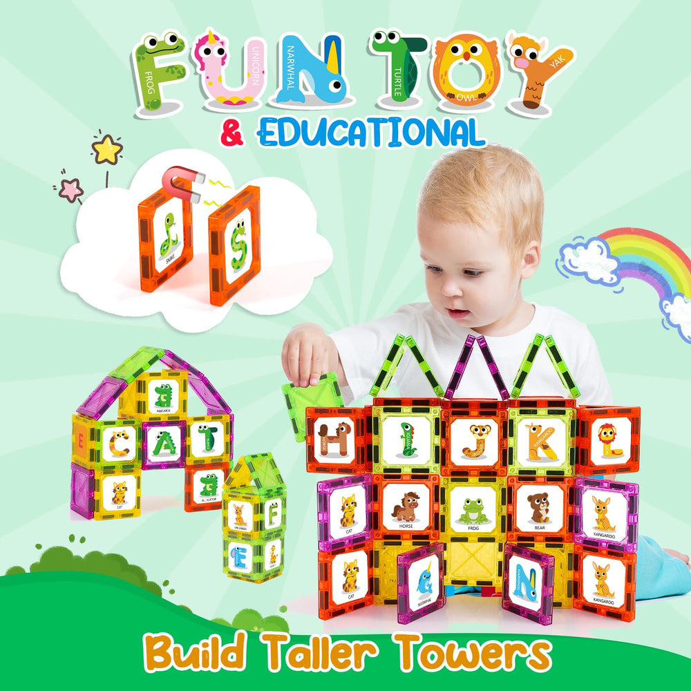 Windidi letters with animal pictures tiles for engaging word association