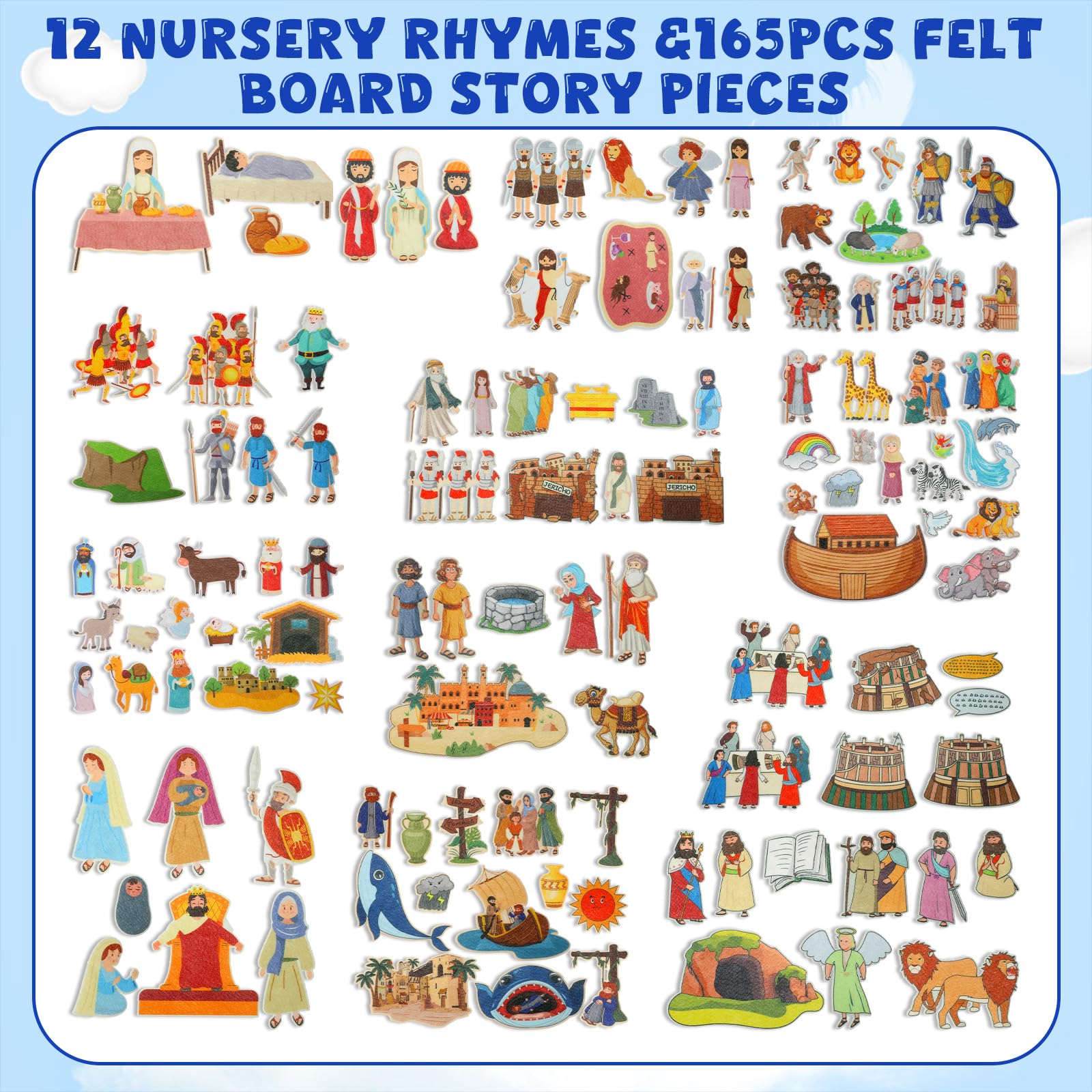 Windkream felt animal figures for bible stories enhance interactive learning.