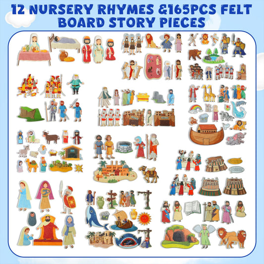 Windkream felt animal figures for bible stories enhance interactive learning.