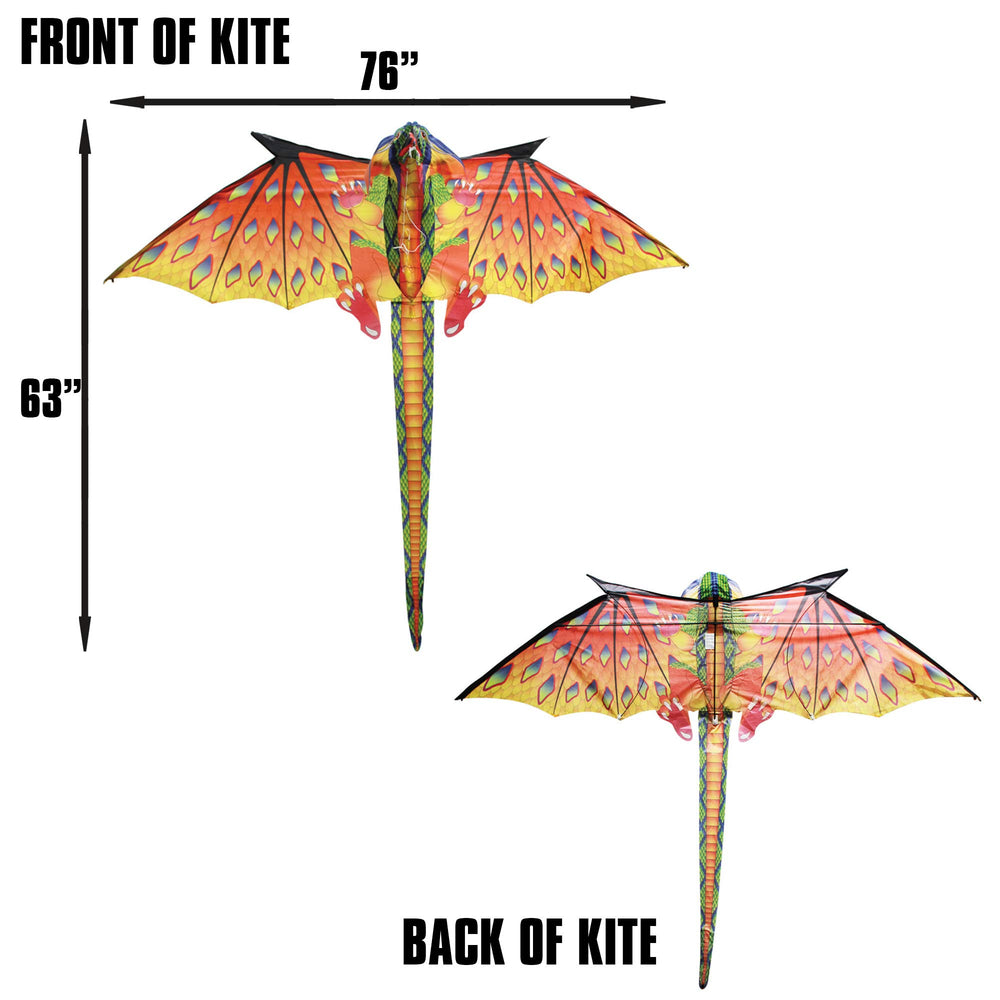 WindNSun Green Dragon kite 76in dragon head close-up highlighting dramatic motion.