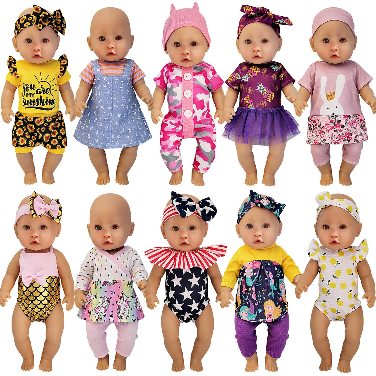 Windolls mermaid outfit set for 14-16 inch dolls enhances imaginative play