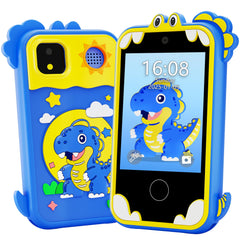 Windpaint Kids Phone blue front view showing kid-friendly, easy-to-hold design.