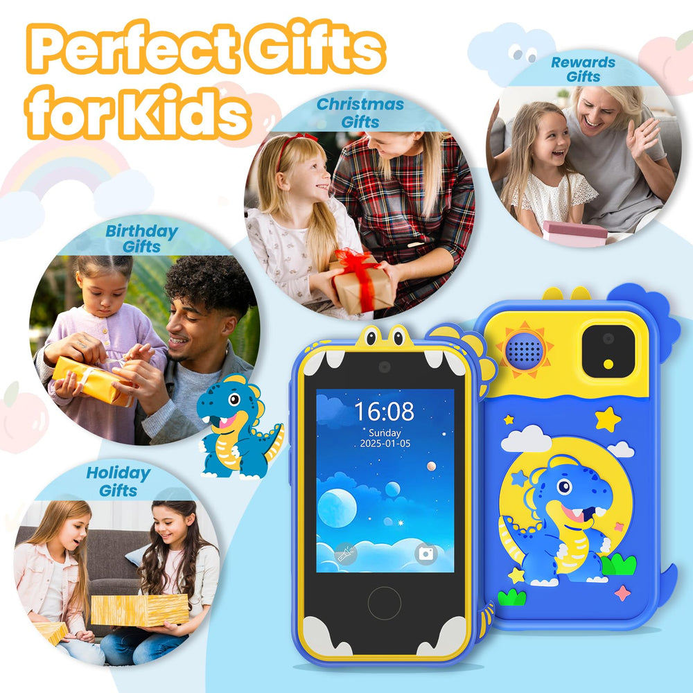 Windpaint Kids Phone durable silicone case protects against drops.