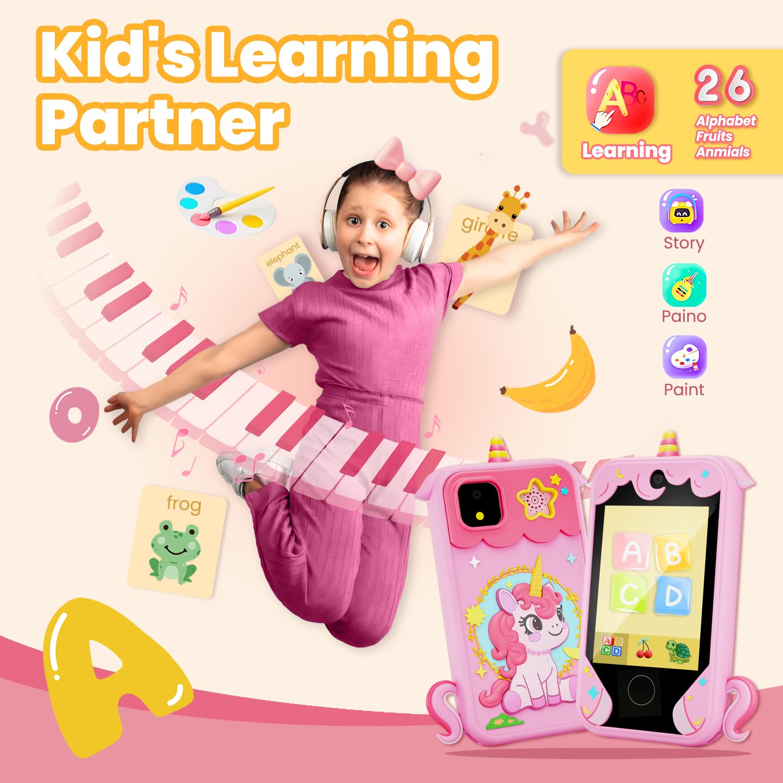 Windpaint Kids Phone teaches letters and animal sounds for early literacy