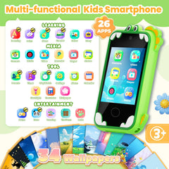 Windpaint Kids Phone Green screen display showcases a 2.8-inch touch interface.