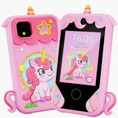 Windpaint Kids Phone pink front screen with a kid-friendly 2.8-inch display for learning
