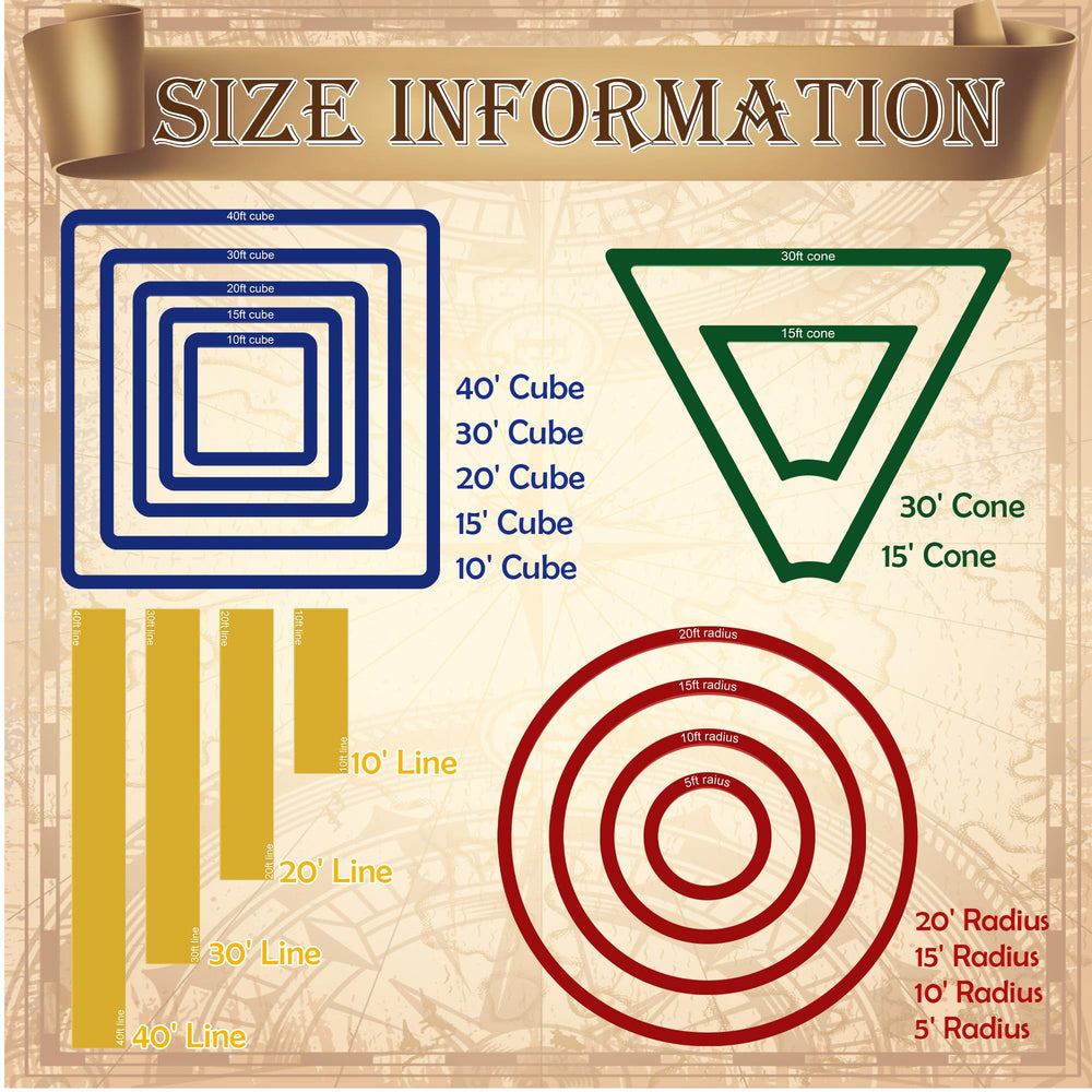 Windspeed 15ft cube template for precise spell range planning