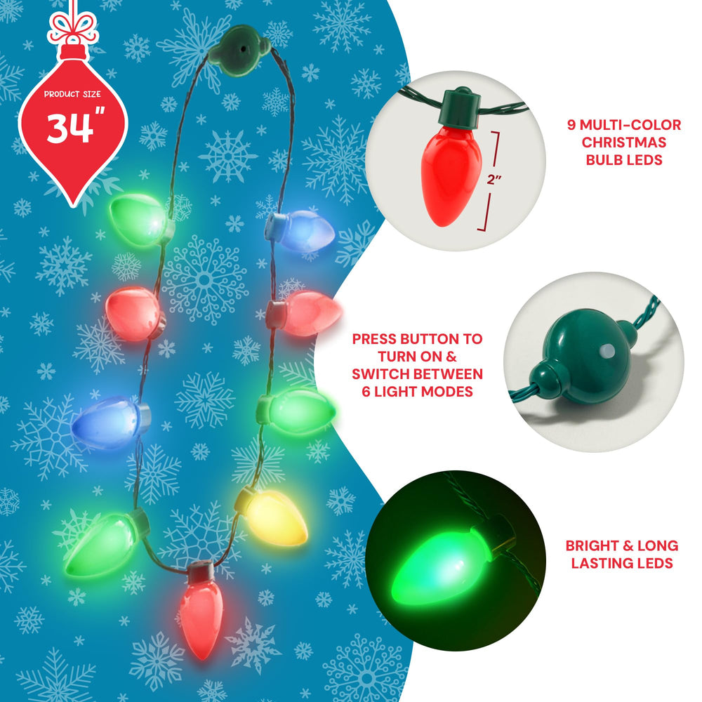 Windy City Novelties LED necklace pack ready for parties and events