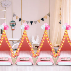 Windyun kids reading inside pink teepee encourages imaginative play