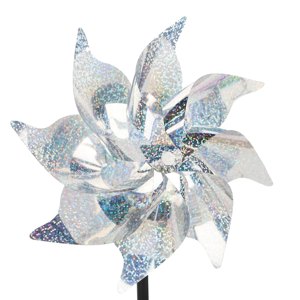 7x2.75x18 inch pinwheels stand tall in the garden.