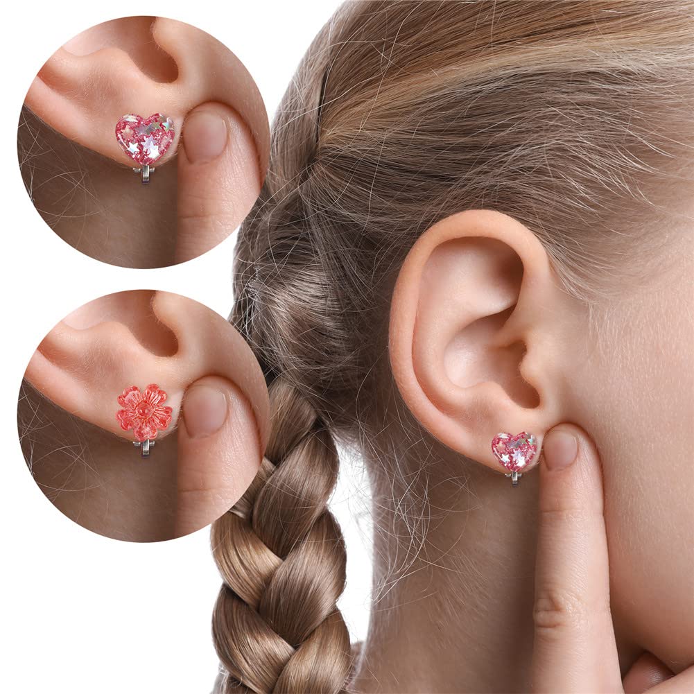 Wingchold resin clip-on earrings with soft pads ensure comfortable wear