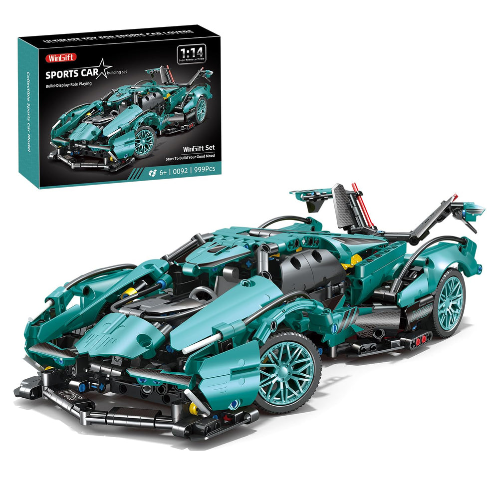 WINGIFT 1:14 sports car assembly highlights an engaging building experience.