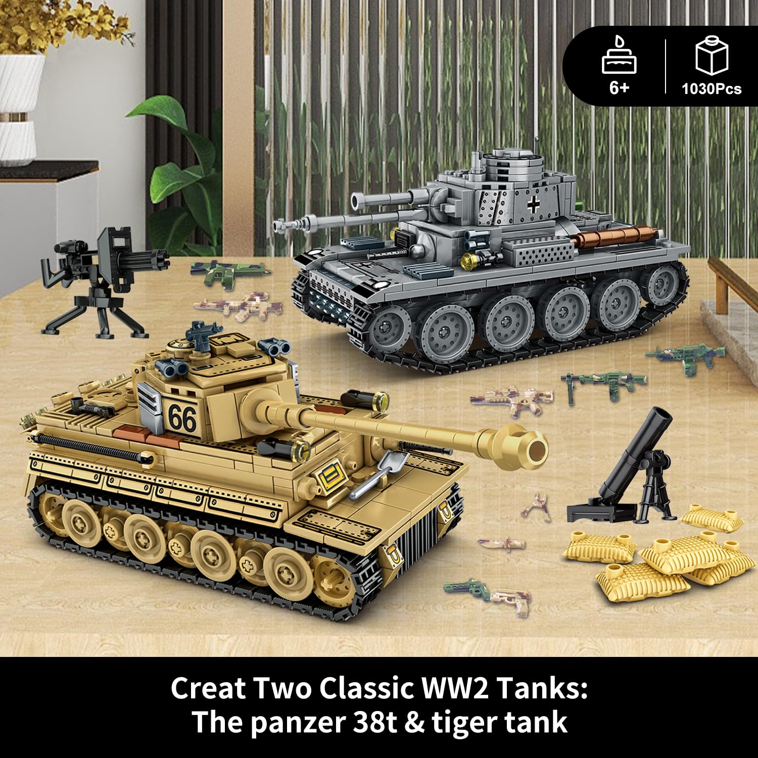 Wingift Tiger tank model build – authentic design for immersive building fun