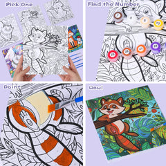 Wings Giant Paint by Numbers 5 brushes set, precision tips for clean lines.