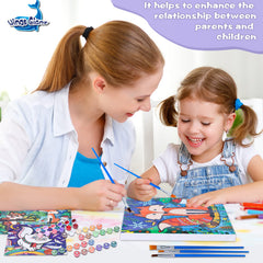 Wings Giant Paint by Numbers kid painting scene, family-friendly activity at home.