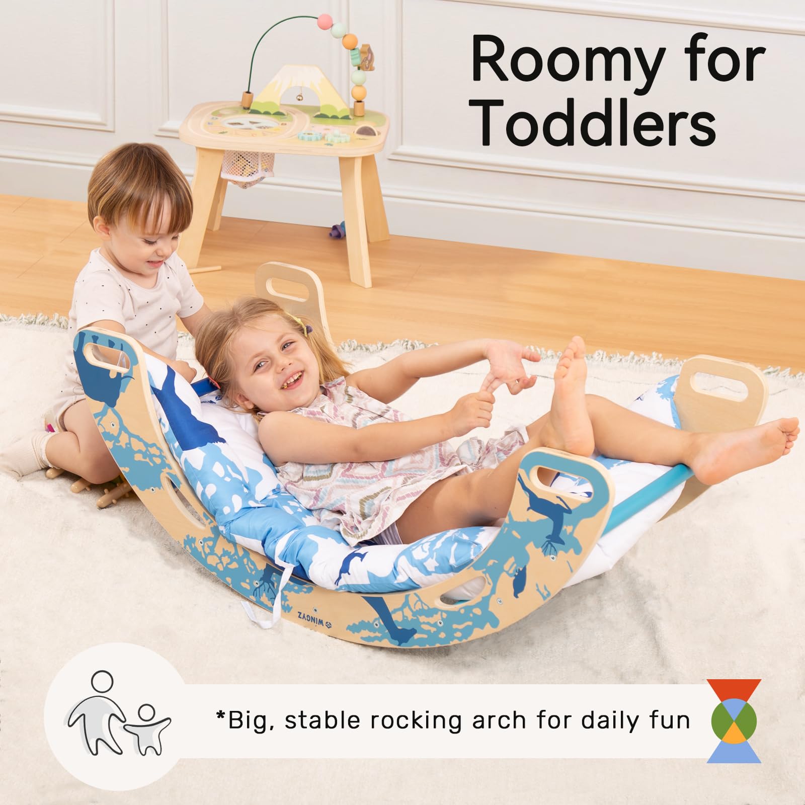 Wingyz foldable gym travels well for family visits and playdates