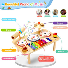 Wingyz rainbow xylophone with true notes from C to C for color and pitch awareness