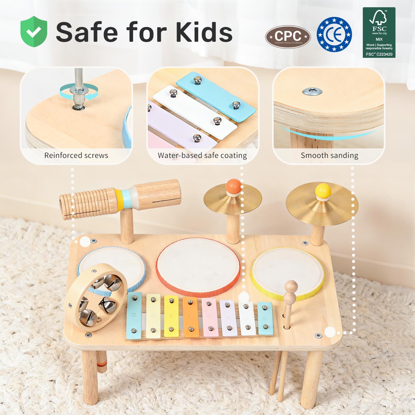 WINGYZ Kids Drum Set drum sticks ready for rhythm sessions.